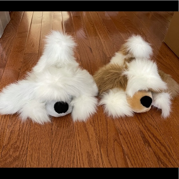 Pair of 1984 vintage fuzzy mop pups